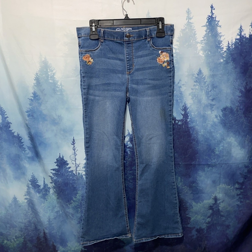2x‎ Wonder Nation Flare, Jegging, Size XXL  (18)Girls Embroidered Jean